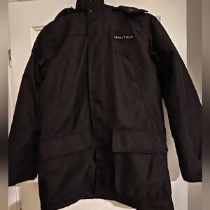 Nautica Boy's Black Parka Size L 14/16